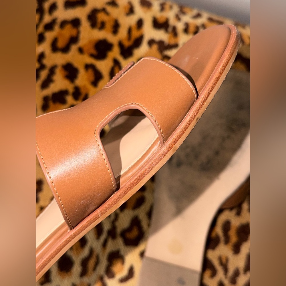 Steve Madden Tan Brown Slip-On Leather Sandals size 13M - Picture 5 of 8